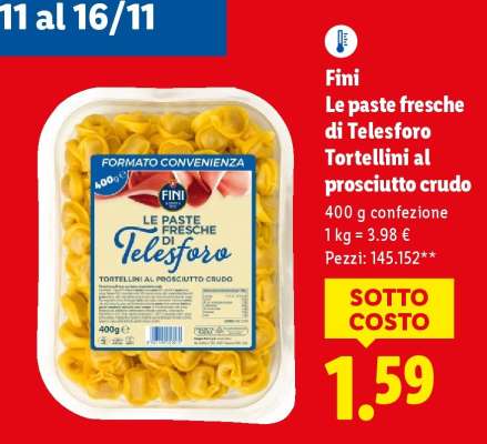 Fini Le Paste Fresche di Telesforo Tortellini al prosciutto crudo