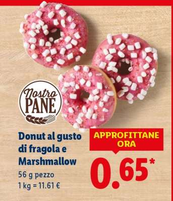 Donut al gusto di fragola e Marshmallow
