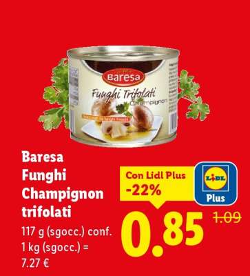 Baresa Funghi champignon Trifolati