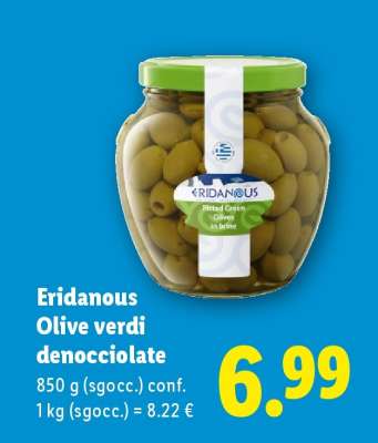 Eridanous Olive verdi denocciolate