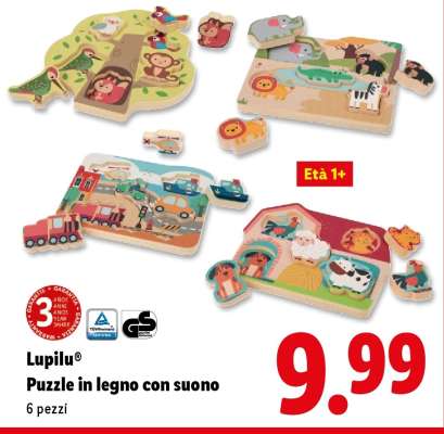Lupilu Puzzle in legno con suono