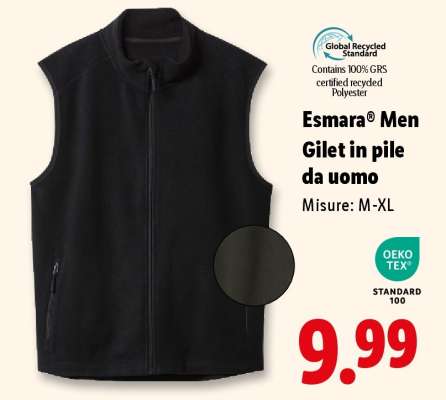 Esmara® Men Gilet in pile da uomo