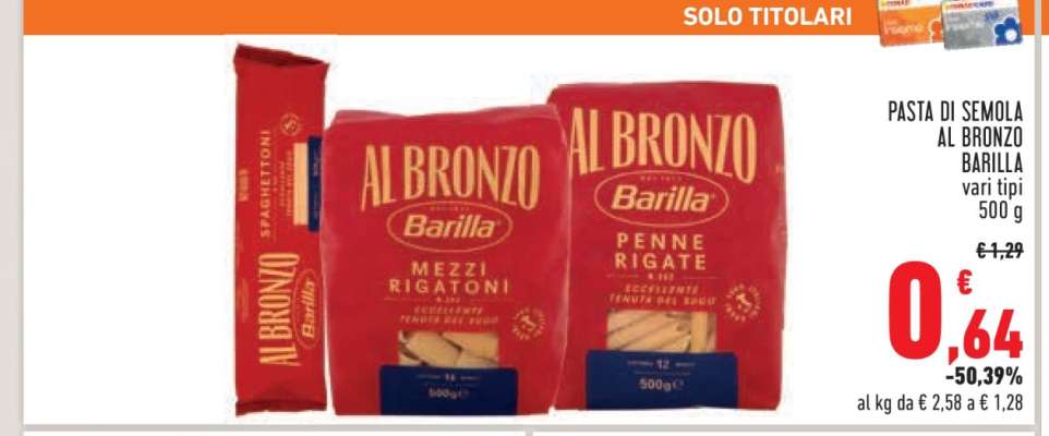 PASTA DI SEMOLA AL BRONZO BARILLA