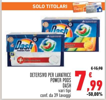 DETERSIVO PER LAVATRICE POWER PODS DASH