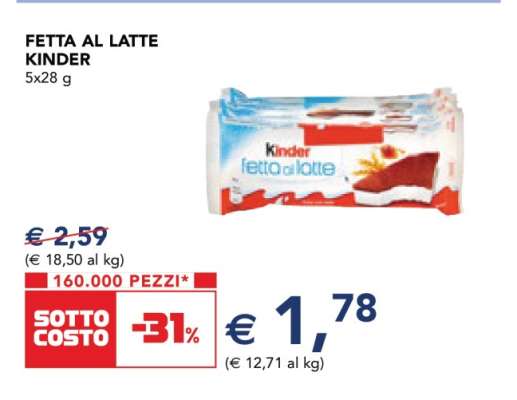 Fetta al Latte Kinder