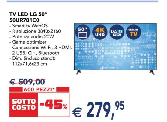 TV LED LG 50” 50UR781C0