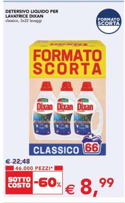 Detersivo Liquido per Lavatrice Dixan