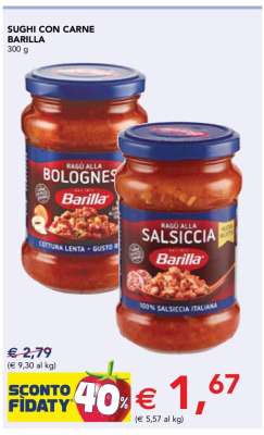 SUGHI CON CARNE BARILLA