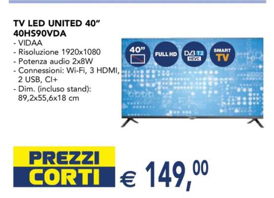 TV LED UNITED 40" 40HS90VDA