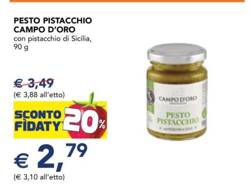 Pesto Pistacchio Campo d'Oro