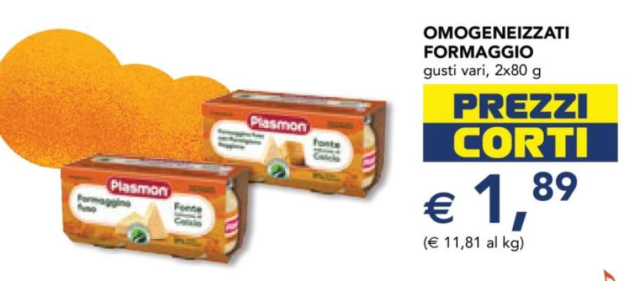 Plasmon Omogeneizzati Formaggio