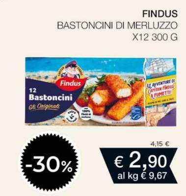 FINDUS Bastoncini di Merluzzo x12 300 g