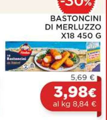 BASTONCINI DI MERLUZZO X18 450 G
