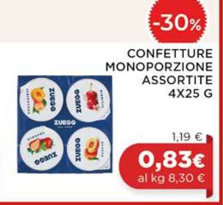 CONFETTURE MONOPORZIONE ASSORTITE 4X25 G