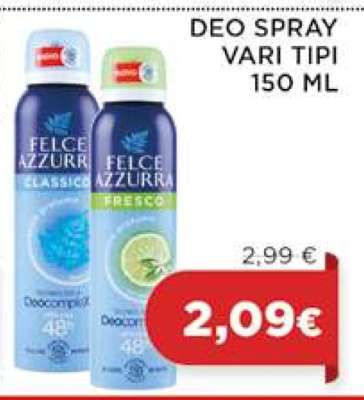 DEO SPRAY VARI TIPI 150 ML