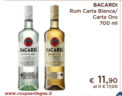 BACARDI Rum Carta Blanca/Carta Oro 700 ml