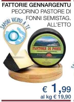 FATTORIE GENNARGENTU PECORINO PASTORE DI FONNI SEMISTAG.