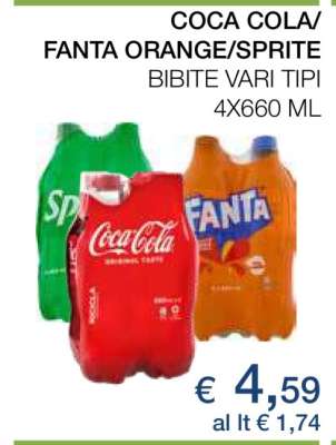 COCA COLA/FANTA ORANGE/SPRITE