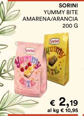 SORINI YUMMY BITE AMARENA/ARANCIA