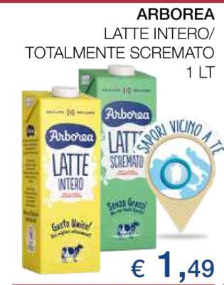 ARBOREA LATTE INTERO/TOTALMENTE SCREMATO