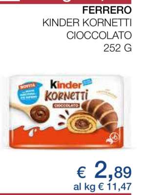 FERRERO KINDER KORNETTI CIOCCOLATO