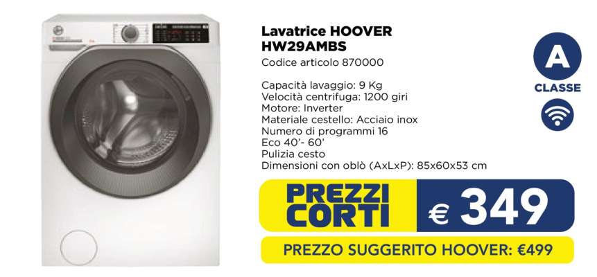 Lavatrice HOOVER HW29AMBS