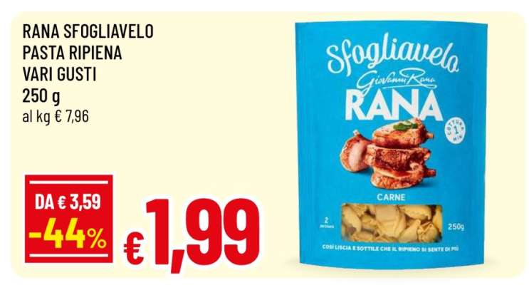RANA SFOGLIAVELO PASTA RIPIENA VARI GUSTI
