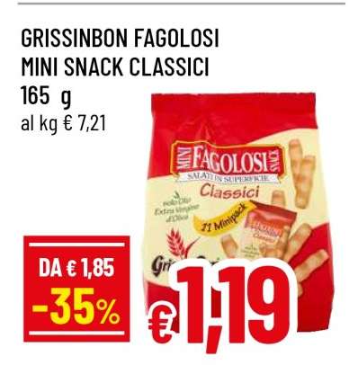 GRISSINBON FAGOLOSI MINI SNACK CLASSICI