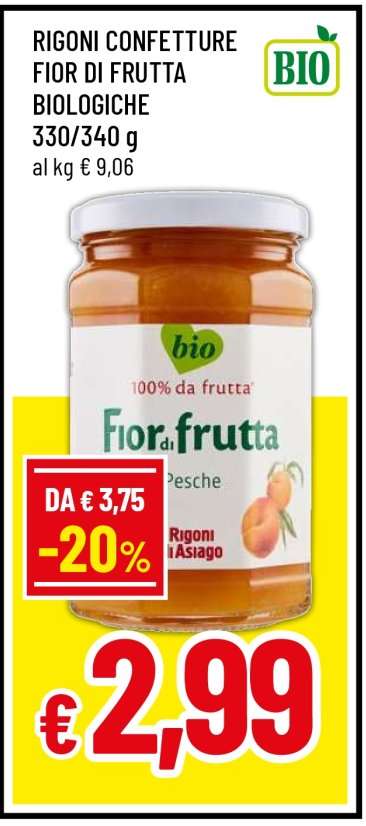 RIGONI CONFETTURE FIOR DI FRUTTA BIOLOGICHE