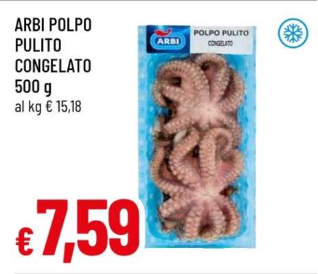 ARBI POLPO PULITO CONGELATO