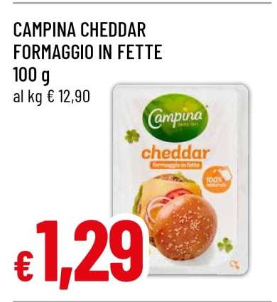 CAMPINA CHEDDAR FORMAGGIO IN FETTE