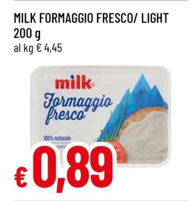 MILK formaggio fresco light