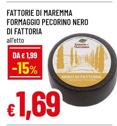 FATTORIE DI MAREMMA FORMAGGIO PECORINO NERO DI FATTORIA