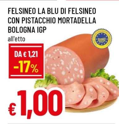 Felsineo La Blu di Felsineo con Pistacchio Mortadella Bologna IGP
