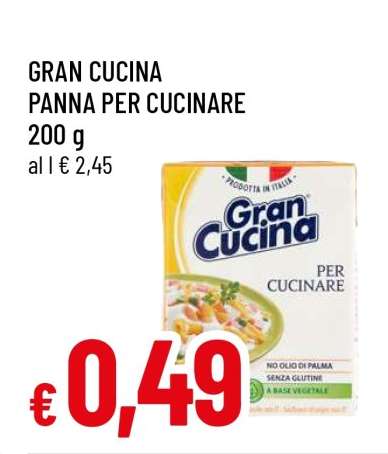 GRAN CUCINA PANNA PER CUCINARE