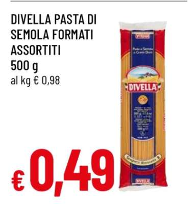 DIVELLA PASTA DI SEMOLA FORMATI ASSORTITI