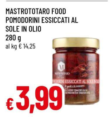MASTROTOTARO FOOD POMODORINI ESSICCATI AL SOLE IN OLIO