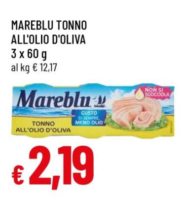 MAREBLU TONNO ALL’OLIO D’OLIVA