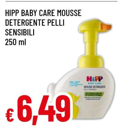 HIPP BABY CARE MOUSSE DETERGENTE PELLI SENSIBILI