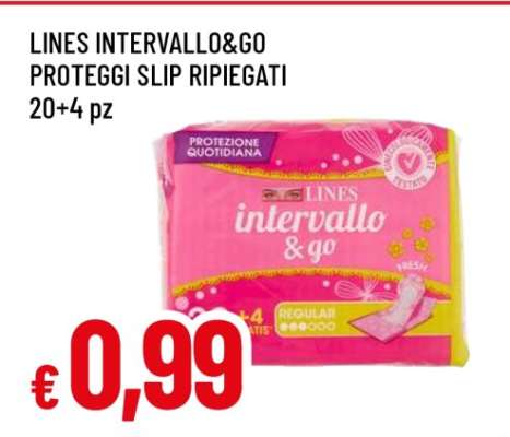 LINES INTERVALLO&GO PROTEGGI SLIP RIPIEGATI