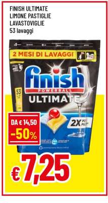 FINISH ULTIMATE LIMONE PASTIGLIE LAVASTOVIGLIE