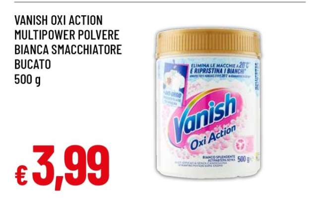 Vanish Oxi Action Multipower Polvere Bianca Smacchiatore Bucato