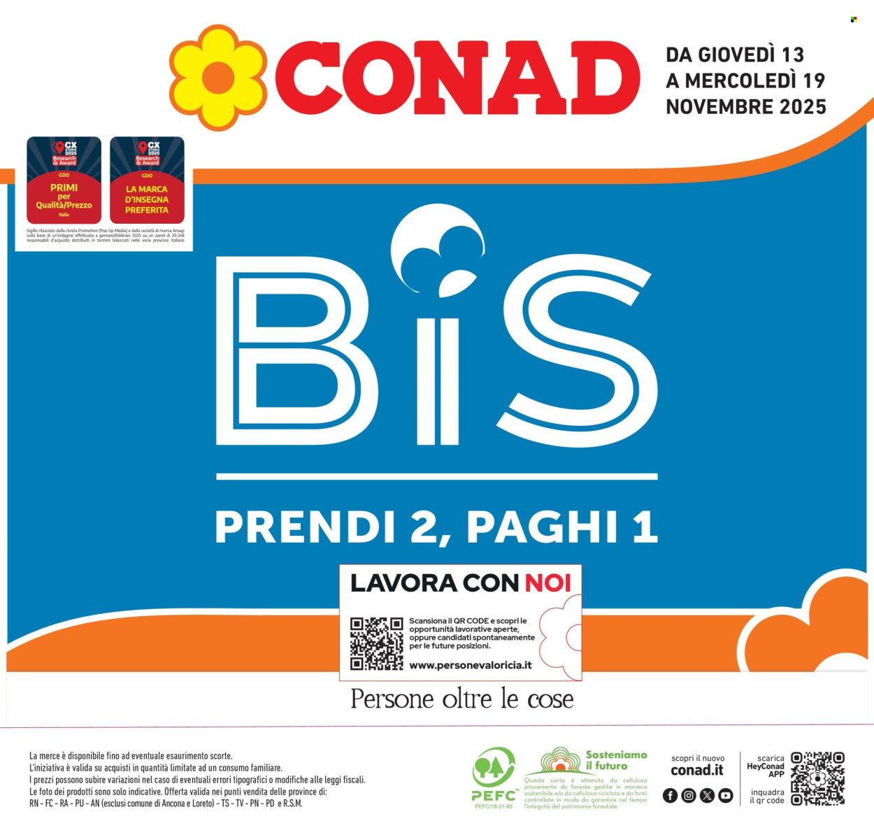 Volantino Conad - 13/11/2025 - 19/11/2025. Pagina 1