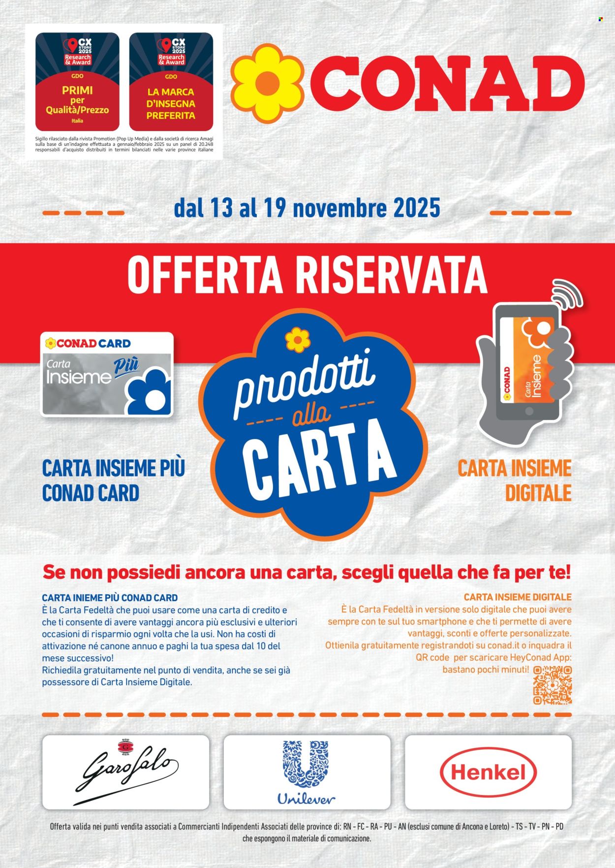 Volantino Conad - 13/11/2025 - 19/11/2025. Pagina 1