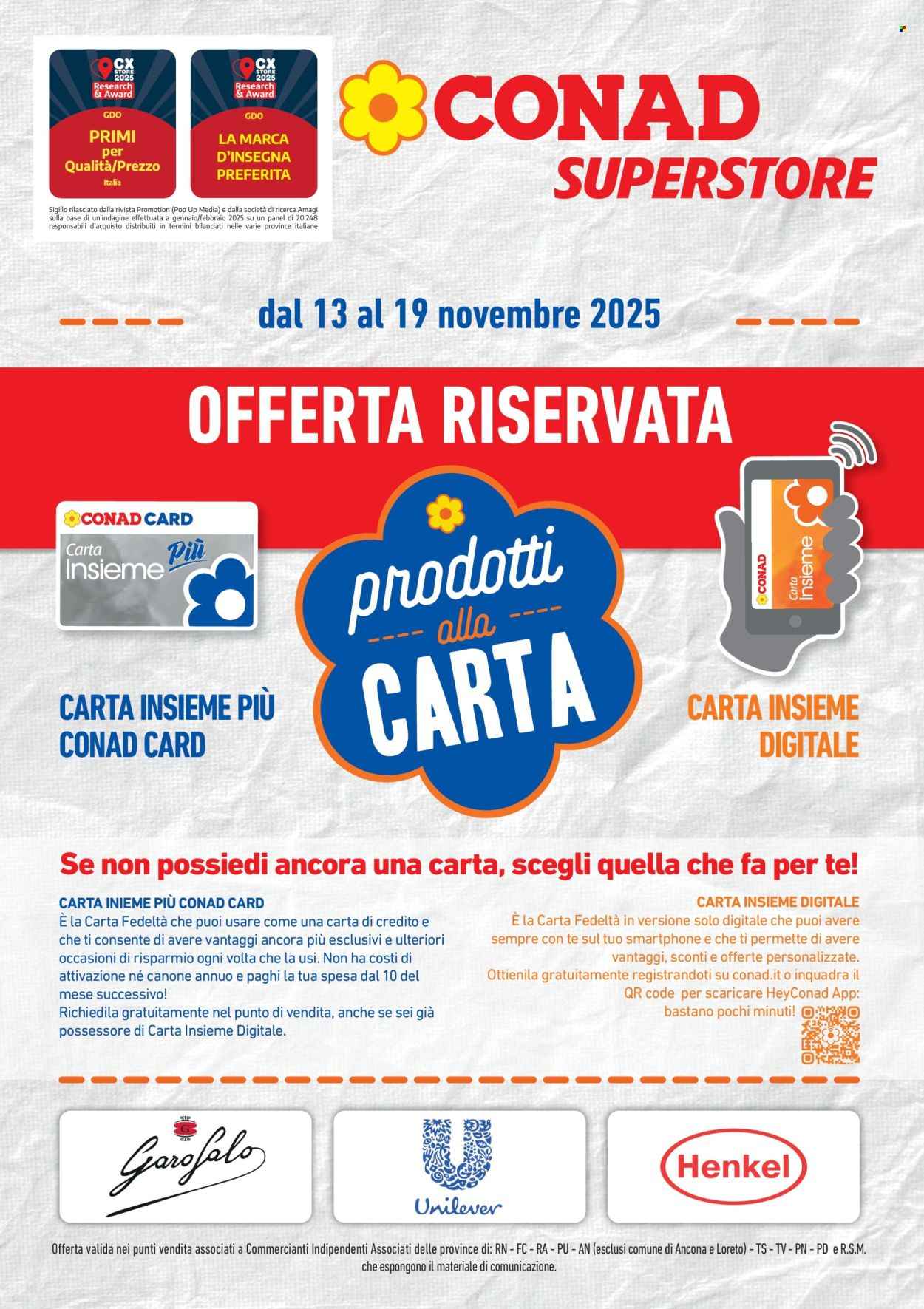 Volantino Conad Superstore - 13/11/2025 - 19/11/2025. Pagina 1