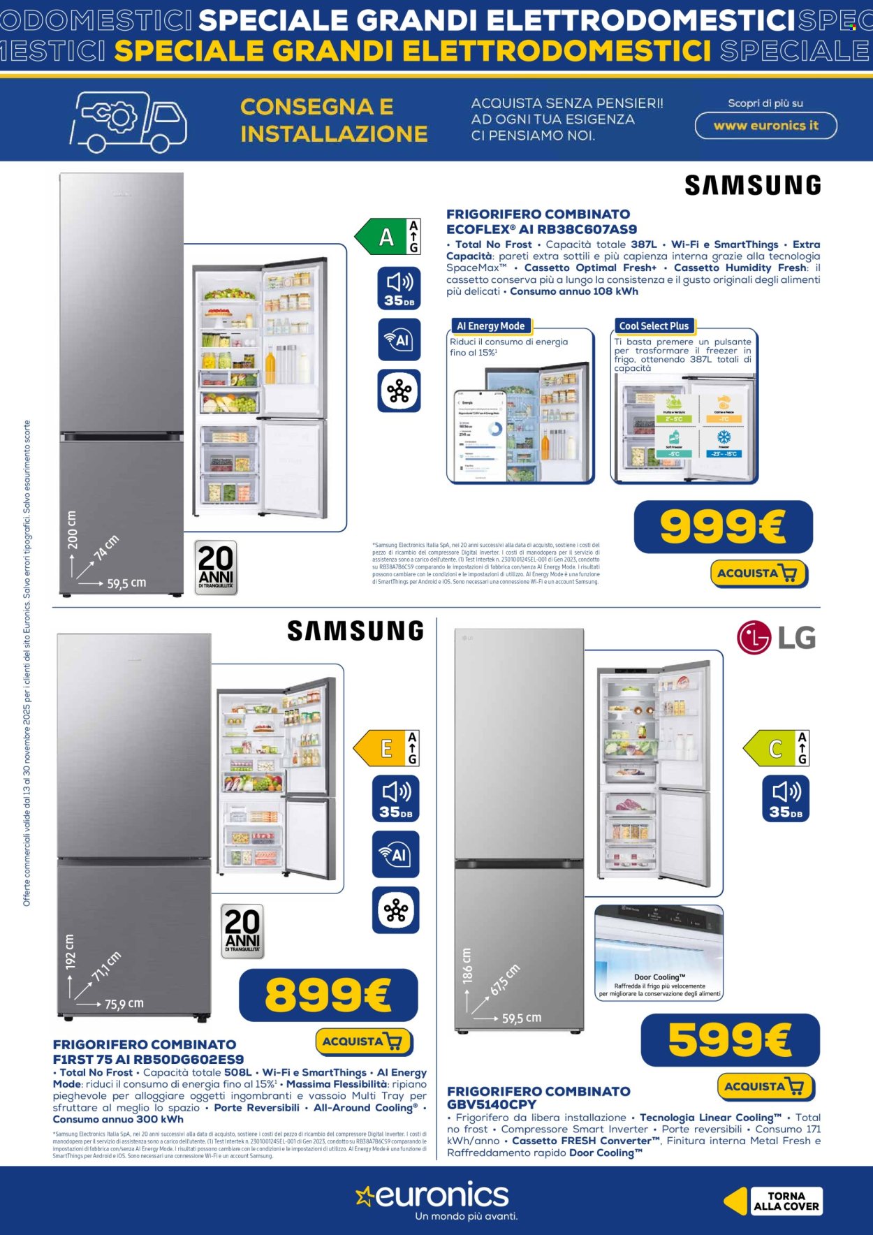 Volantino Euronics - 13/11/2025 - 30/11/2025. Pagina 9