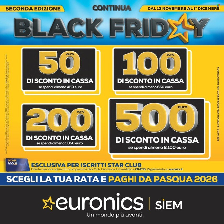 Volantino Euronics - 13/11/2025 - 1/12/2025. Pagina 1