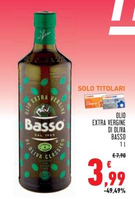 Basso Olio Extra Vergine di Oliva