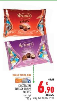 CIOCCOLATINI FANTASY, CRISPY WITOR'S