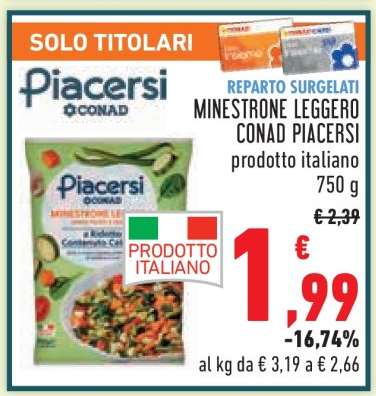 Minestrone Leggero Conad Piacersi